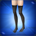 リボン付き縞ニーソックス Striped Ribbon Knee Socks