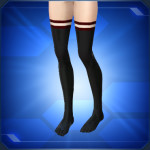 トップラインニーソ黒 Black Top Line Knee Socks
