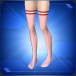 トップラインニーソ桃 Peach Top Line Knee Socks