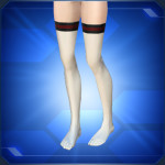 トップラインニーソ白 White Top Line Knee Socks