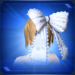 和柄フリルリボン 白 White JP Pattern Frill Ribbon